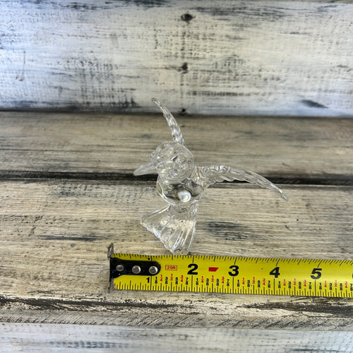 Bohemia Czech 24% Lead Crystal Hummingbird Figurine