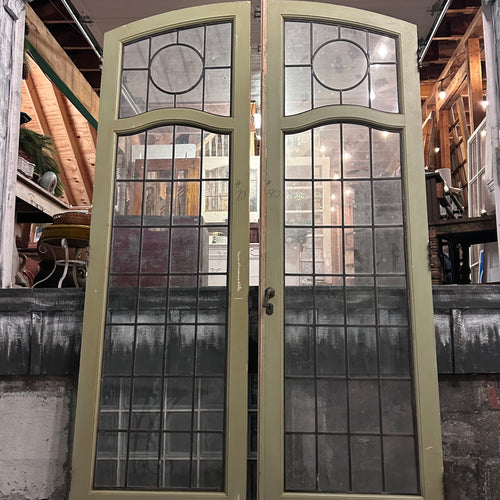 Antique Leaded Glass French Doors – Architectural Salvage