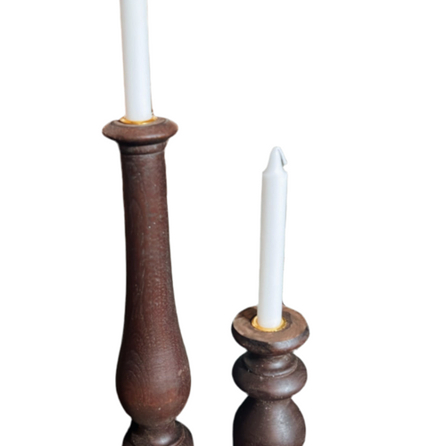 Wooden Candlestick Holders