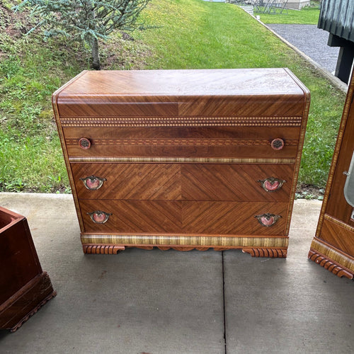 7 Piece Art Deco Waterfall Style Bedroom Set