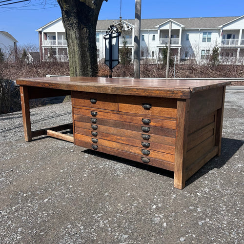 Antique Architect’s Flat File Drafting Table