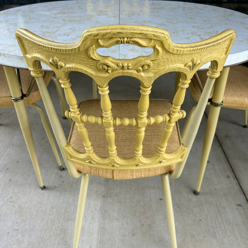 Mid-Century Modern Dinette Set with 4 Chairs