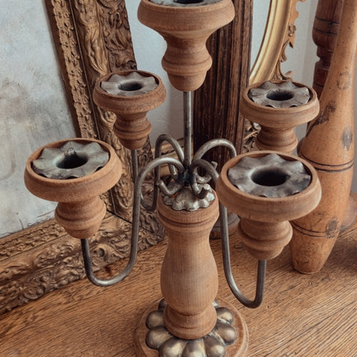 Wooden Candelabra