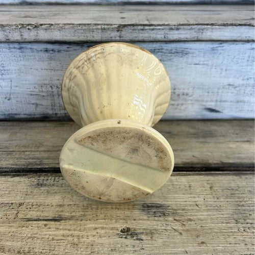 Vintage Cream Ceramic Fluted Urn Planter