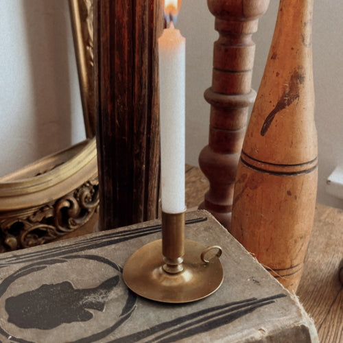 Vintage Brass Mini Candlestick Holder