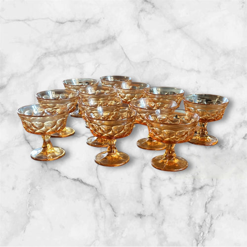 Vintage Amber Dessert Cups