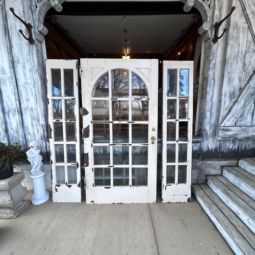 42” 1920s Beveled Glass Art Deco Entry Door w/Sidelights