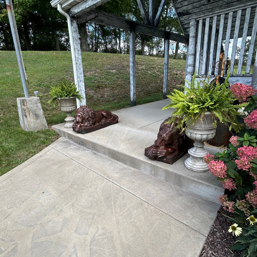 Cast Bronze Lying Lions