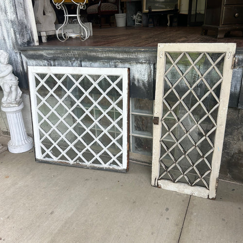 Vintage Diamond Lattice wood Windows