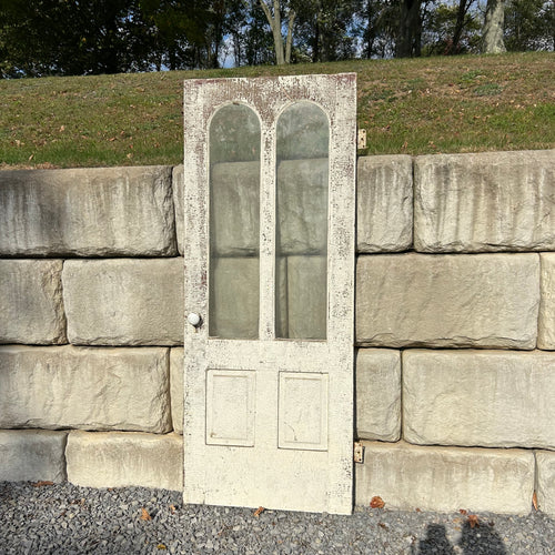 Antique Door w/Dual Arch Top Windows