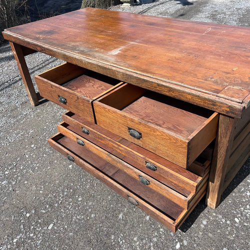 Antique Architect’s Flat File Drafting Table