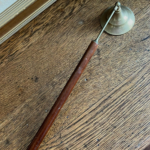 Vintage Brass + Wood Candle Snuffer