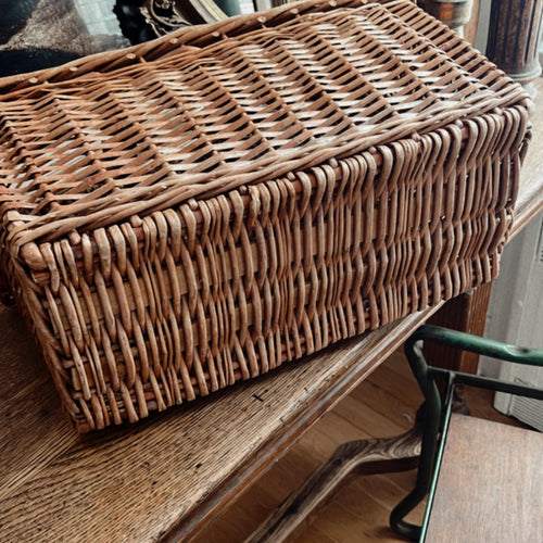 Vintage Wicker Bottle Basket