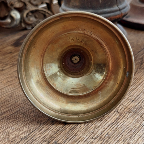 Vintage Ornate Brass Chamberstick Holder