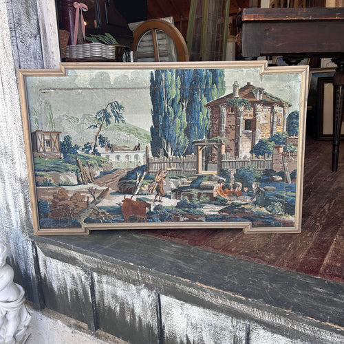 Beautiful Pair of Vintage European Pastoral Scenic Wall Panels
