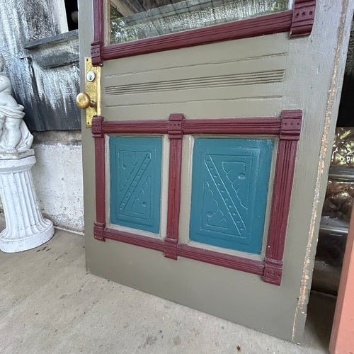 32” Antique Entry Door with Storm Door