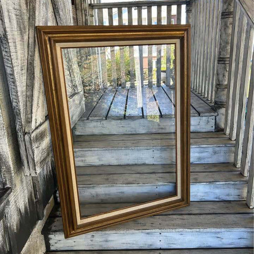 Gold Ornate Picture Frame with Linen Liner
