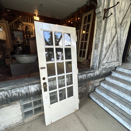 Antique 15 Lite Beveled Glass Door
