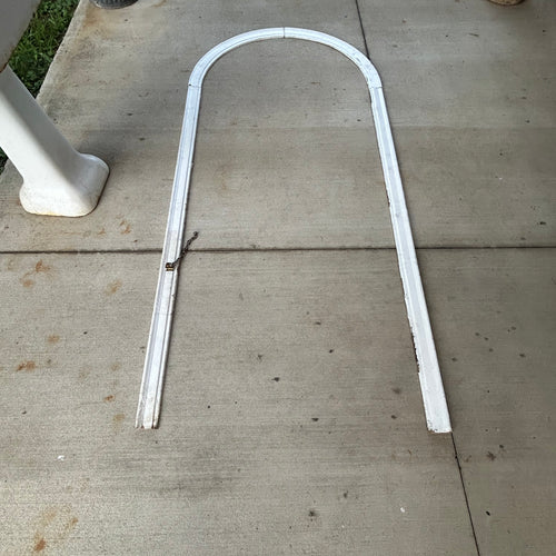 36” Antique Arched Door and Frame with Original Interior and Exterior Trim