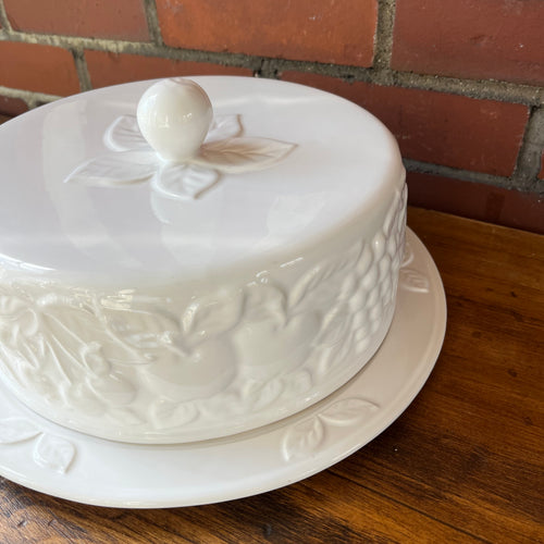 Vintage Cake/Pastry Embossed Dish
