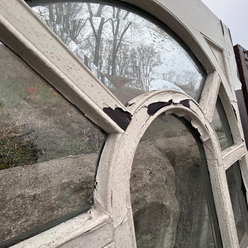 Gorgeous 36” 1920s Art Deco Entry Doors With Beveled Arched  Glass Lites