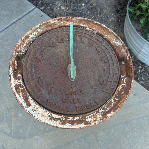 Antique Cast Iron Sundial