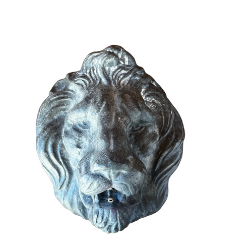 Cast Lead Lion Head Fountain