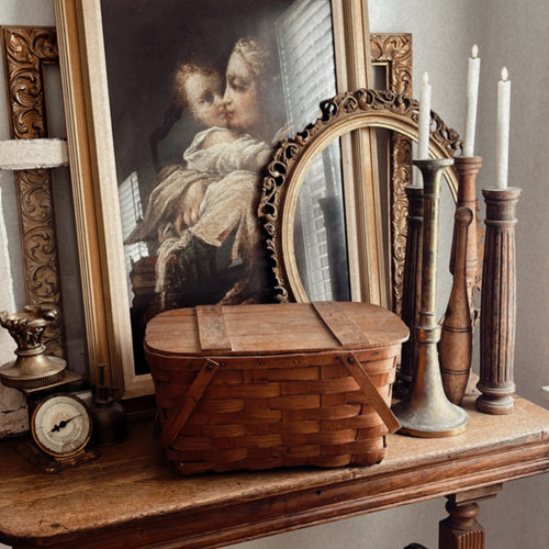 Vintage Wicker Picnic Basket