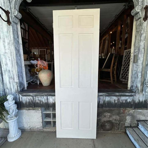 98” Tall Antique White 6-Panel Wood Door