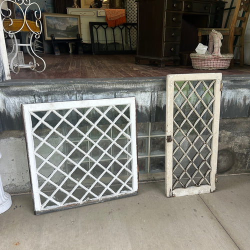 Vintage Diamond Lattice wood Windows