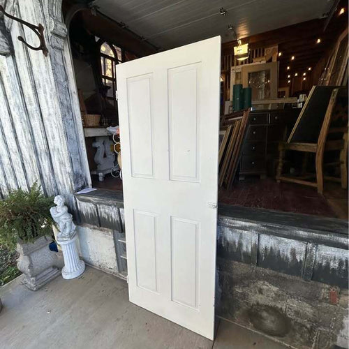 Vintage White 4-Panel Interior Door
