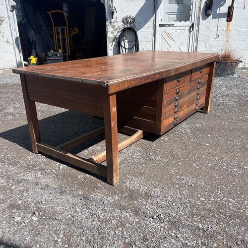 Antique Architect’s Flat File Drafting Table