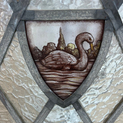 Antique Window w/Swan Detail