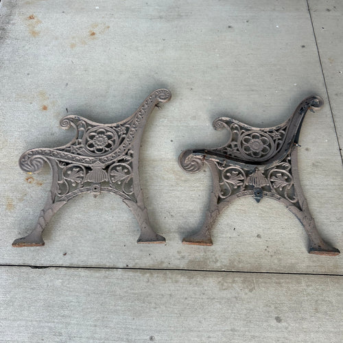 Ornate Cast Iron Bench Ends