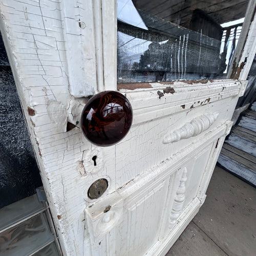 Antique Wavy Glass Entry Door