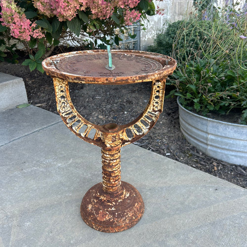 Antique Cast Iron Sundial