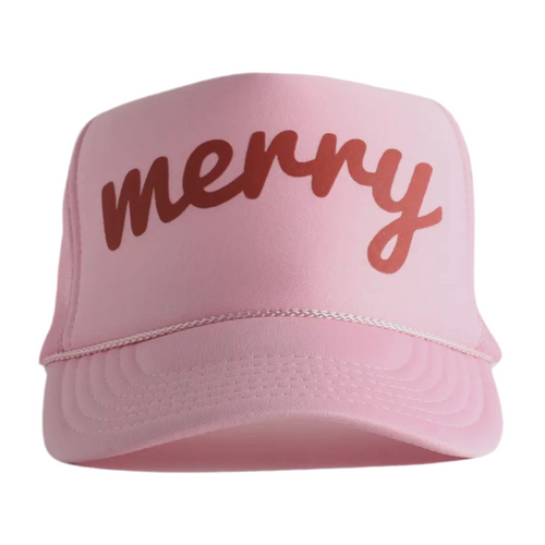 “Merry” Trucker Hat Pink