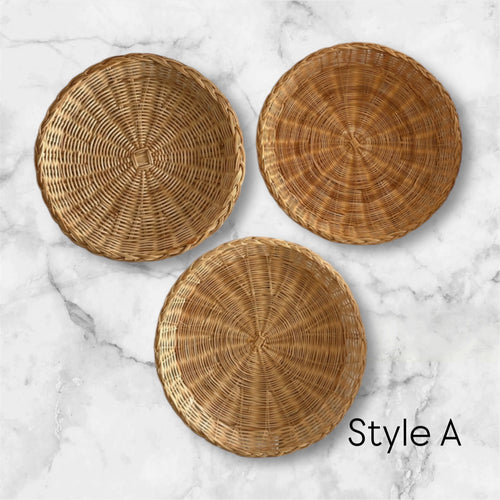 Vintage Wicker Paper Plate Holders/Wall Decor