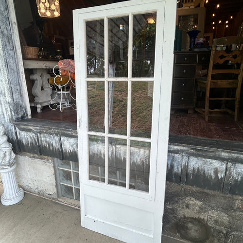 Vintage 9 Lite Wooden Storm Door