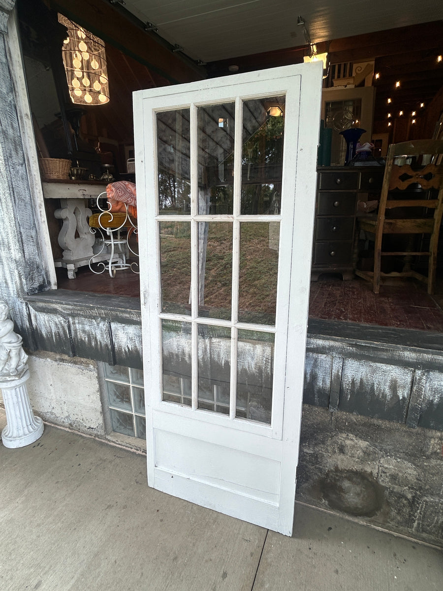 Vintage 9 Lite Wooden Storm Door