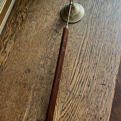 Vintage Brass + Wood Candle Snuffer