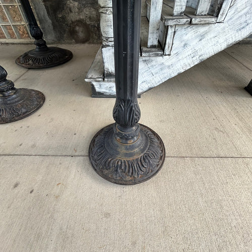 Cast Iron Tables with Carrera Marble Tops