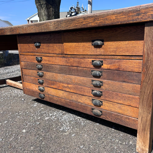 Antique Architect’s Flat File Drafting Table