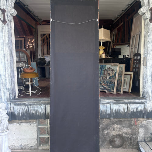 Monumental Rocco Revival Floor Mirror w/Antique Figural Panel