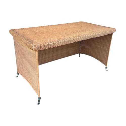Vintage Wicker + Wrought Iron Desk