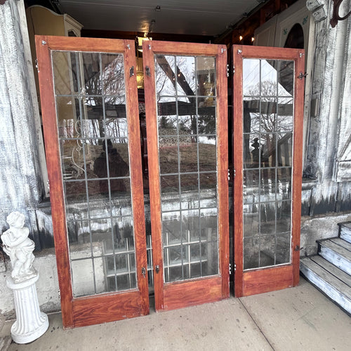 Beautiful 26 inch Leaded Glass Doors