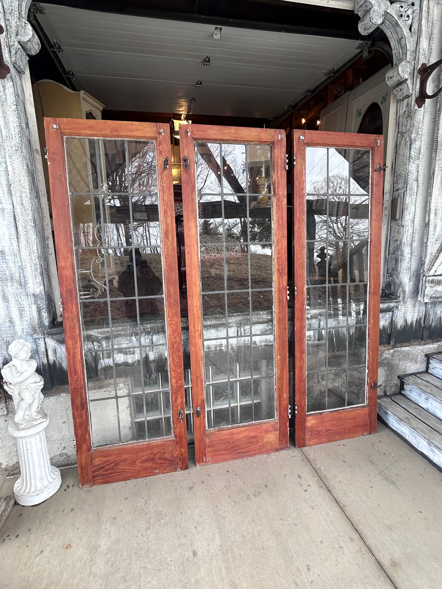 Beautiful 26 inch Leaded Glass Doors