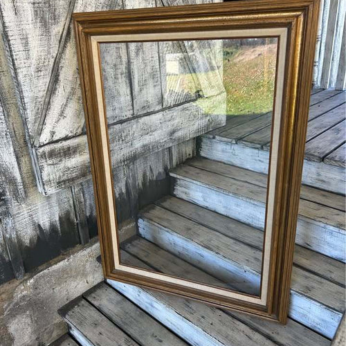 Gold Ornate Picture Frame with Linen Liner