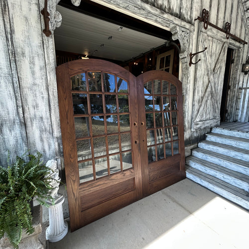 20 Lite Solid Oak 44” Wide Arched Door (door on right has sold)