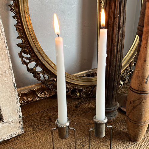 Vintage Silver Taper Candlestick Holders